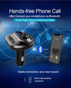 AGETUNR T19 <span class=keywords><strong>Bluetooth</strong></span> V4.2 Kit APP <span class=keywords><strong>coche</strong></span> <span class=keywords><strong>AUX</strong></span> fuera 2 USB manos libres transmisor FM MP3 jugador - Product Image 4