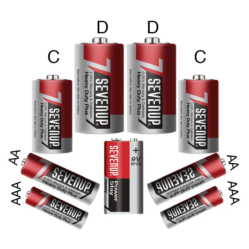 Carbon Battery Factory AA AAA 9V UM-3 UM-4 6F22 UM-1 D Battery Factory in China Wholesale Dry Battery Hige Quality Good Price