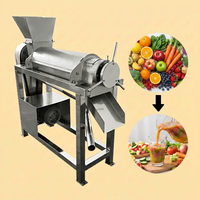 Industriële volautomatische slowjuicer met hoge sapopbrengst, geschikt voor citrusvruchten en sinaasappels.