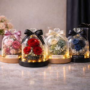 OEM ODM Rosa Rossa Eterna Romantica Sotto Cupola di Vetro, Regalo Floreale Conservato <span class=keywords><strong>per</strong></span> <span class=keywords><strong>Lei</strong></span> - Product Image 3