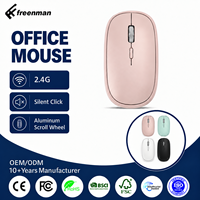 Souris sans fil silencieuse 2,4 G en gros, souris de bureau 4D, souris 1600 DPI pour ordinateur portable, tablette, PC
