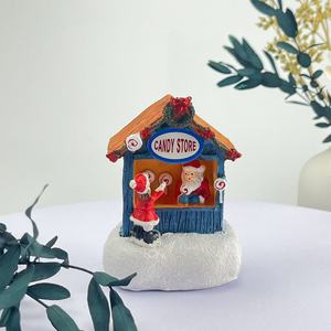 <b>LED</b> Cross Border Resin Small Christmas Hut Color Luminous Tabletop Ornament Gift for Holiday Tree & <b>Ball</b> Decorations Wholesale - Product Image 2