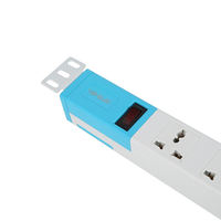 Multiprise de cabinet au design épuré, 6 prises multi-standards, type rack PDU, pour la mise en place dans les salles de serveurs des startups mondiales