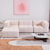 Ensemble de canapés modulaires en mousse compressée sous vide au design moderne, meubles de salon, canapé avec ottoman pour assise au sol