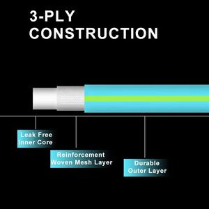 Hot Selling Durable 3 Layers PVC and Rubber Water <b>Hose</b> Solid Aluminum Fittings Burst <b>Pressure</b> Flexible PVC Garden <b>Hose</b> - Product Image 6