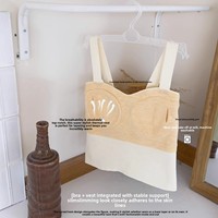 Soutien-gorge femme automne-hiver chaud mi-long en soie et cachemire antibactérien brodé à larges bretelles avec armatures