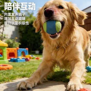 Jouet interactif pour chien personnalisé, balle flottante en caoutchouc, résistante aux morsures, sonore, pour l'exportation transfrontalière - Product Image 1