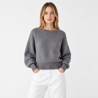 Pull-over en tricot pour femme avec logo personnalisé, col rond, manches longues, couleur unie, décontracté, hiver, polyester, doux et confortable, fabrication OEM et ODM