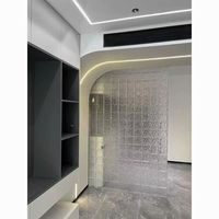 Bloc de verre massif texturé à motif aquatique, transparent, 3 mm, pour cloison de pièce, cuisine, extérieur, décoration moderne européenne pour la maison