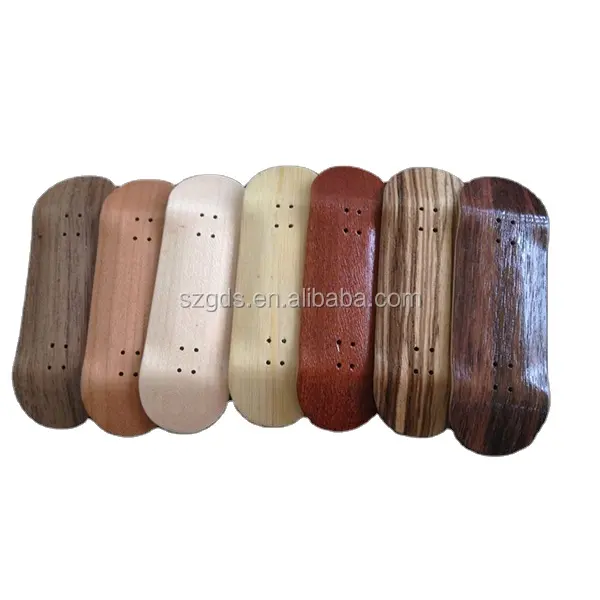 ที่กำหนดเองพิมพ์สมบูรณ์เมเปิ้ลไม้ Fingerboards มินิสเก็ตบอร์ดที่มีล้อ CNC