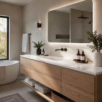 Meuble-lavabo flottant moderne AMAZBUILD pour projets d'appartements