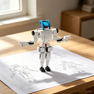 Kit de construction de soldat mecha clown, briques de construction DIY, robot mecha à assembler, blocs de construction éducatifs STEM, jouet d'apprentissage, ensemble de jeu - Product Image 4