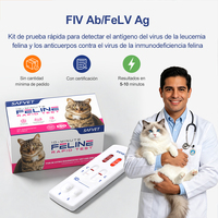 Kit de test rapide FIV FELV pour chat, détection de virus de l'immunodéficience et de la leucémie féline, kit de diagnostic vétérinaire CE ISO