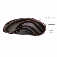 Sabuk Amplas Alumina Coklat REX 75x457mm Bersertifikasi ISO9001 BSCI untuk Mesin Gerinda Logam dan Kayu