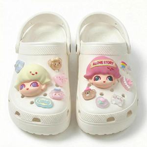 Zuecos de Plataforma Planos y Suaves para Mujer, Modelo Mary Jane, de EVA, con Diseño de Dibujos Animados, a la Moda, Reciclables, Impermeables, Antideslizantes, para Verano - Product Image 1