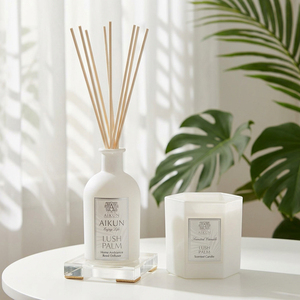 Aikun Seasonal Retail Wholesale Satin Lined Luxury Aromatherapy Reed Diffuser <b>Candle</b> Gift Set With Tray For Holiday Home Decor - Product Image 2