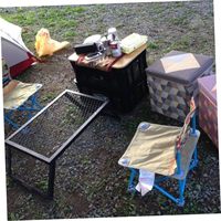 Table de pique-nique en fer facile à repasser pour barbecue en plein air Table en maille métallique moderne pour plage pliable et élégant