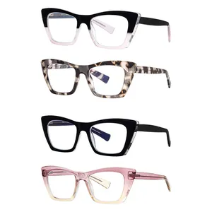 2023 Trendy Fashion Lesebrille 0.5 Cat Eye CP Hochwertige Presbyopie-Lesebrille Anti Blue Light für Frauen