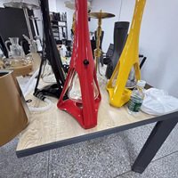 Chicha haut de gamme en acier inoxydable de 75 cm avec flamme haute - Design européen moderne - Noir Rouge Jaune - Coffret cadeau haut de gamme inclus