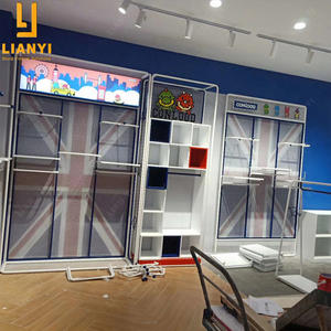 Fashion Kids Store Decor <b>Clothing</b> Display Furniture Wall Mounted Metal Display <b>Racks</b> - Product Image 5