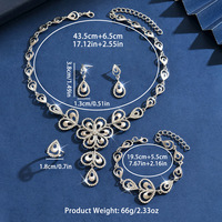 Ensemble de bijoux de luxe comprenant un collier, des boucles d'oreilles, un bracelet et une bague de mariage