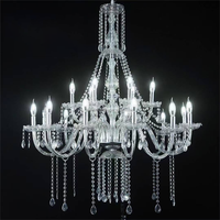 Nouveau Design Fournitures De Mariage Or Argent Lustre Métal Fer Placage Cristal Lustre Pendentif Lumière