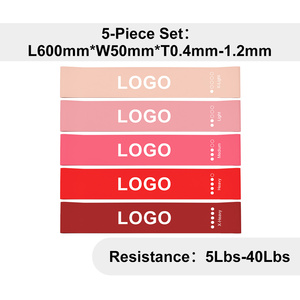Juego de Bandas de Resistencia de Látex con Logotipo Personalizado, Bandas Elásticas de Ejercicio para Entrenamiento en Casa, Gimnasio, Yoga, Rehabilitación y Terapia - Product Image 4