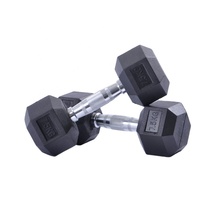 Haltères hexagonales avec revêtement en caoutchouc, équipement de fitness à domicile ou de gymnastique, poids fixe, nouveau,