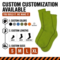 Chaussettes de travail robustes en coton côtelé respirant avec logo personnalisé OEM pour hommes – Chaussettes de sécurité épaisses pour usage quotidien en hiver