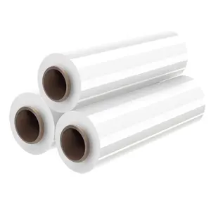 80 gauge 20 micron 23 micro hand pallet wrap pe stretch wrapping packaging film roll PE Packaging Material Plastic Film