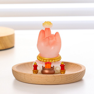 Figurine en résine Bouddha Mignon avec Citron, Décoration de Bureau Feng Shui, Cadeau du Nouvel An Chinois, Pièce Unique - Product Image 3