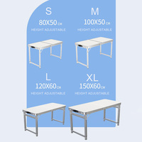 Juego de Mesa Plegable Portátil para Exteriores de Fibra de Aluminio, Altura Ajustable, con Taburetes para Eventos al Aire Libre