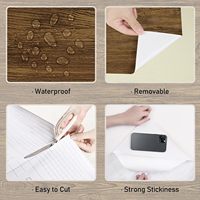 ORON Papier peint auto-adhésif 3D effet bois teck, stickers de rénovation pour meubles et armoires, décoration intérieure