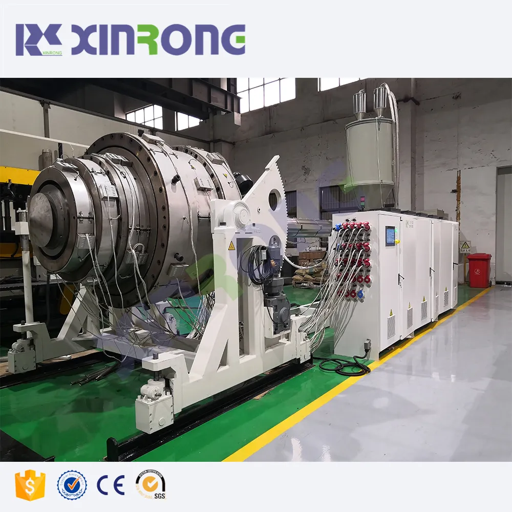 Xinrongplas PEHD-máquina de fabricación de tubos de plástico PE, maquinaria de fabricación de tuberías de gran diámetro