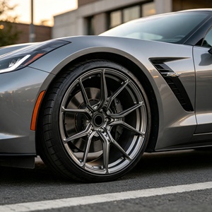 Jantes forgées Bku 5x120.65 pour Chevrolet <span class=keywords><strong>Corvette</strong></span> <span class=keywords><strong>C5</strong></span> C6 C7 C8 ZR1 Z06 personnalisées 19 20 21 pouces en alliage gris transparent - Product Image 2