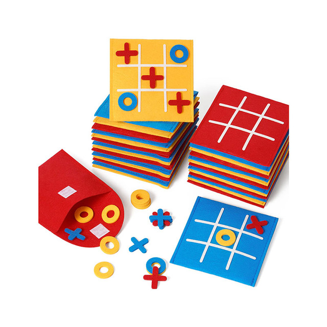 Bview Art Classic Educational Tic Tac Toe Strategic Board Game for Kids