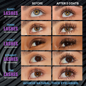 Mascara coloré longue tenue Pudaier, facile à appliquer, allongeant, non collant, en fibres, vente en gros - Product Image 2