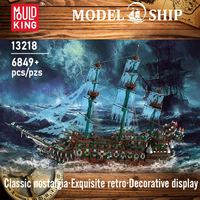 Mould King 13218 2025 Nouveau modèle de bateau MOC à assembler, kits de briques créatives pour adultes, cadeaux de Noël, 6849 pièces, ensembles de blocs de construction