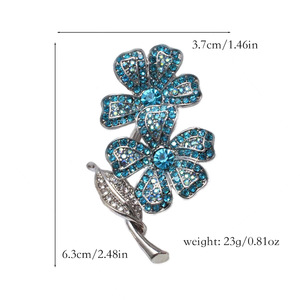 Broche de Flor con Diamantes, Broche de Pintura al Óleo con Incrustaciones de Diamantes - Product Image 5