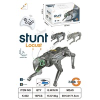 Jouet mécanique électrique télécommandé 2,4 GHz en plastique avec musique et lumières LED vertes interactif pour enfants