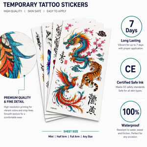 Tatouages temporaires traditionnels pour hommes et femmes, petits motifs floraux, roses, tribaux, noirs et colorés pour jambes, <span class=keywords><strong>bras</strong></span> et épaules - Product Image 4