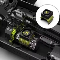 Rlaarlo RZ001G-A, Vehículo Todoterreno RC Profesional a Escala 1:10, Sin Escobillas, 4 Canales, 2.4Ghz, RTR Listo para Usar, Amortiguadores de Aluminio Centrales