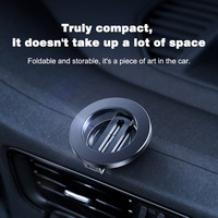Support magnétique en alliage d'aluminium pour ordinateur portable et support de voiture Caractéristique pliable et pratique pour les appareils mobiles