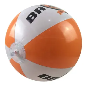 Pelota de playa de agua de PVC superligera inflable de 25cm de diámetro con logotipo