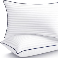 1PC Oreiller de lit Premium Down Alternative Oreillers pour les dormeurs sur le côté, le dos et le ventre Hôtel Fluffy Soft Breathable Skin-Friendly