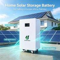 Station d'alimentation portable de haute qualité, batterie au lithium LiFePO4, stockage d'énergie solaire hybride 48V, modulaire et empilable, 5-25 kWh