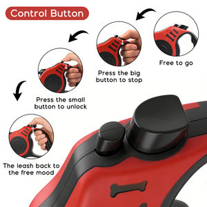 Özel renk otomatik geri çekilebilir 3m evcil hayvan tasması Metal kanca ABS köpek tasma kayışı ile rahat moda yürüyüş el-ücretsiz - Product Image 3