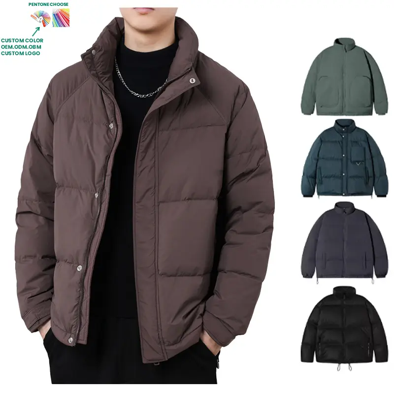 OEM und ODM Baumwolle Wintermantel Pilot Herbst kurz Streetwear Puffer Daunenjacke für Herren