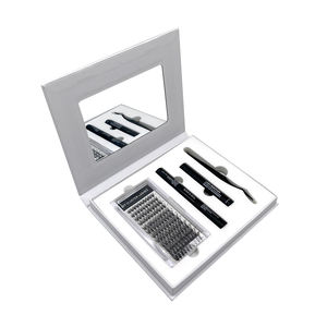 Kit de cils en grappe faits main DIY - Extensions de cils Mega Volume 10D-20D 12 rangées Marque privée - Product Image 2