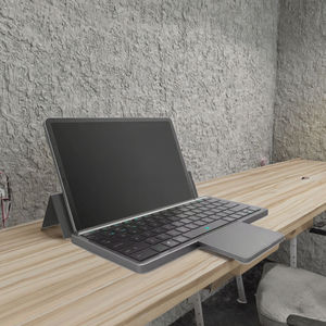 Clavier sans fil pliable à ciseaux avec pavé tactile et coque magnétique détachable pour tablettes de bureau – Stock usine - Product Image 2